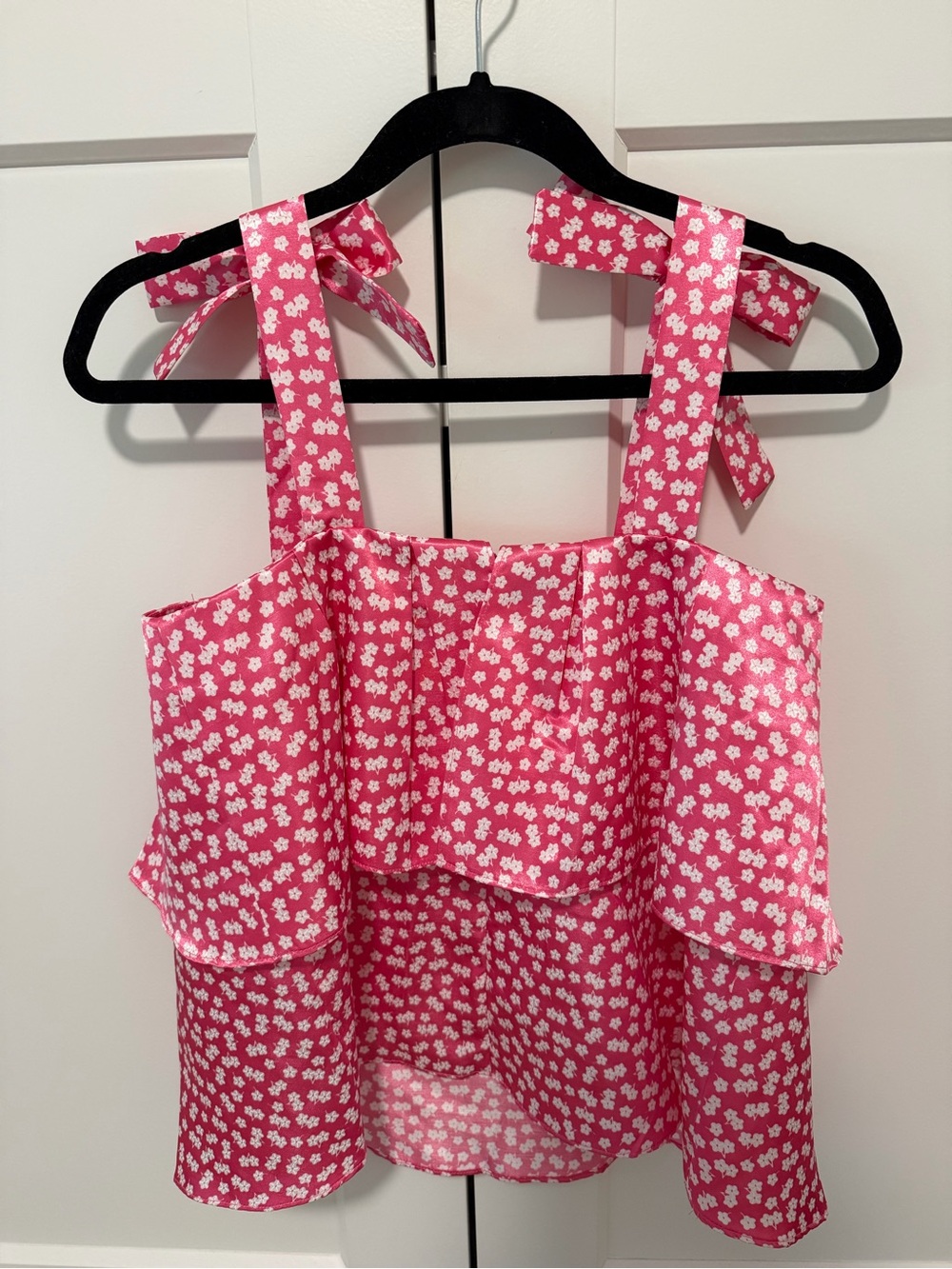 C/MEO Collective Pink Floral Bow Top - Picture 2 of 3